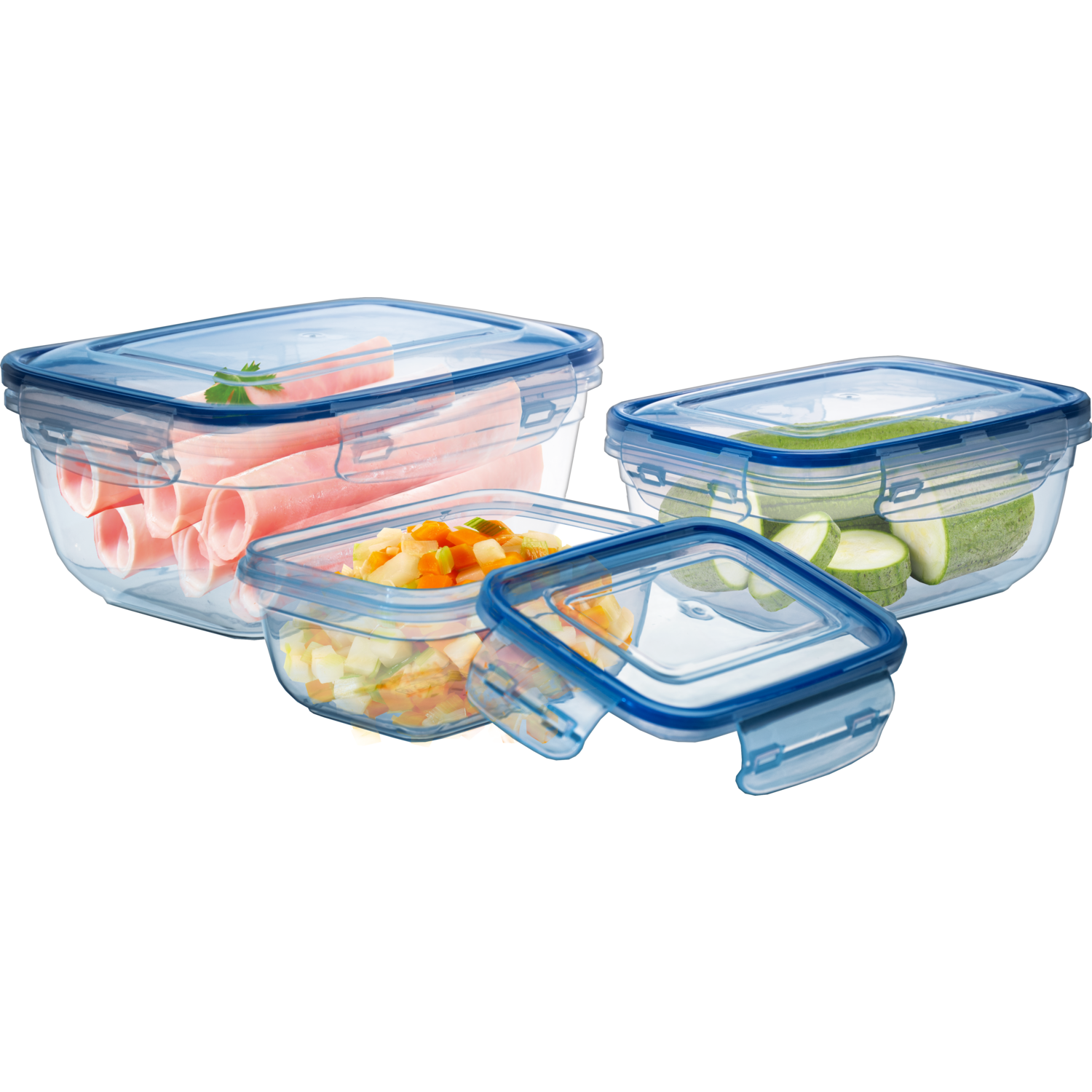 GUSTO CASA - Set 3 Contenitori in Polipropilene con coperchio ermetico Food Organizer